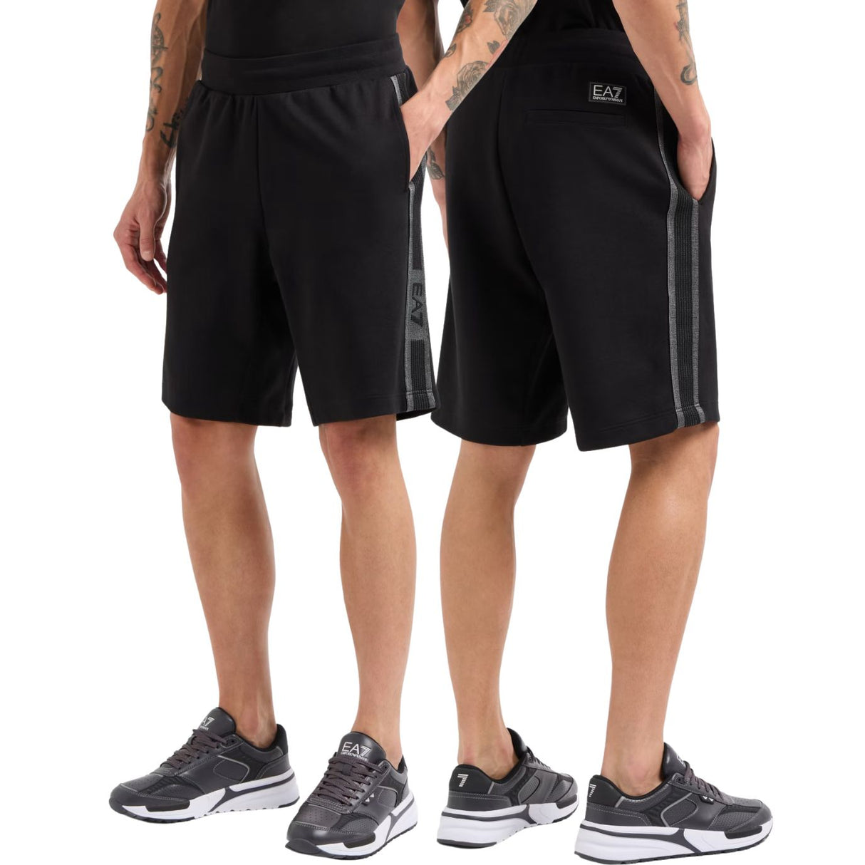 PANTALONCINO ARMANI EA7 E25 7M000544 UC001 NERO COTONE