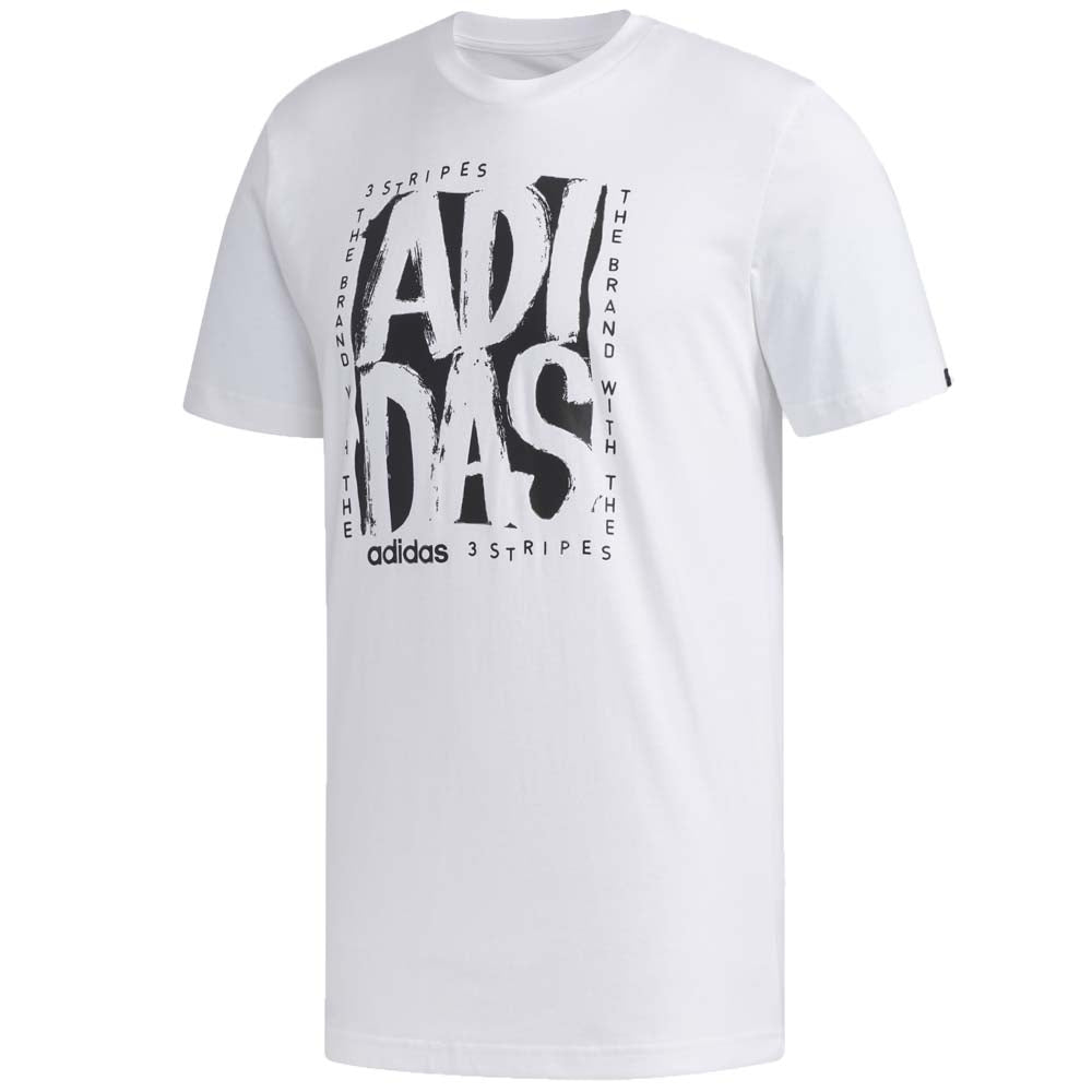 T-SHIRT EN COTON BLEU BLANC ADIDAS FM6243 FM6246