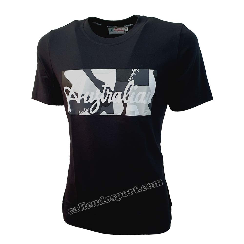 T-SHIRT AUSTARLIAN SWUTS0005 COTONE NERO BIANCO