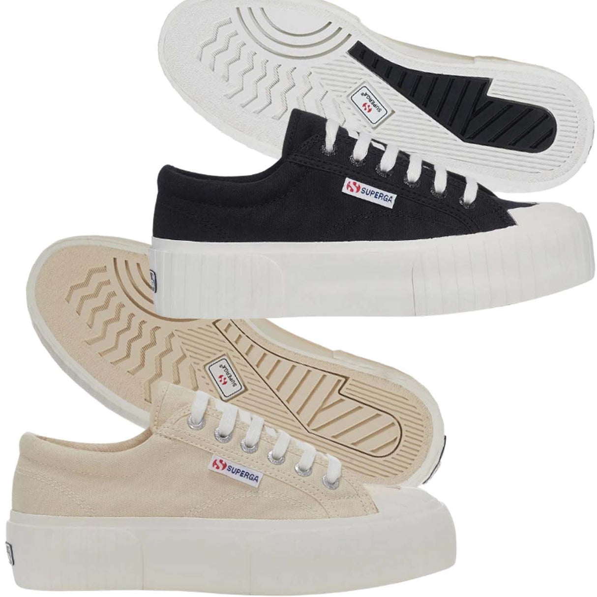 CHAUSSURES À PLATEFORMES À RAYURES SUPERGA S5111SW POUR FEMMES