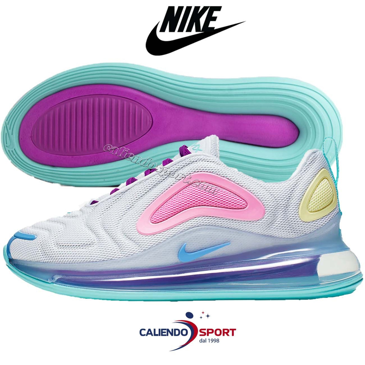 SCARPA NIKE AIR MAX 720 AR9293 102 BIANCO DONNA