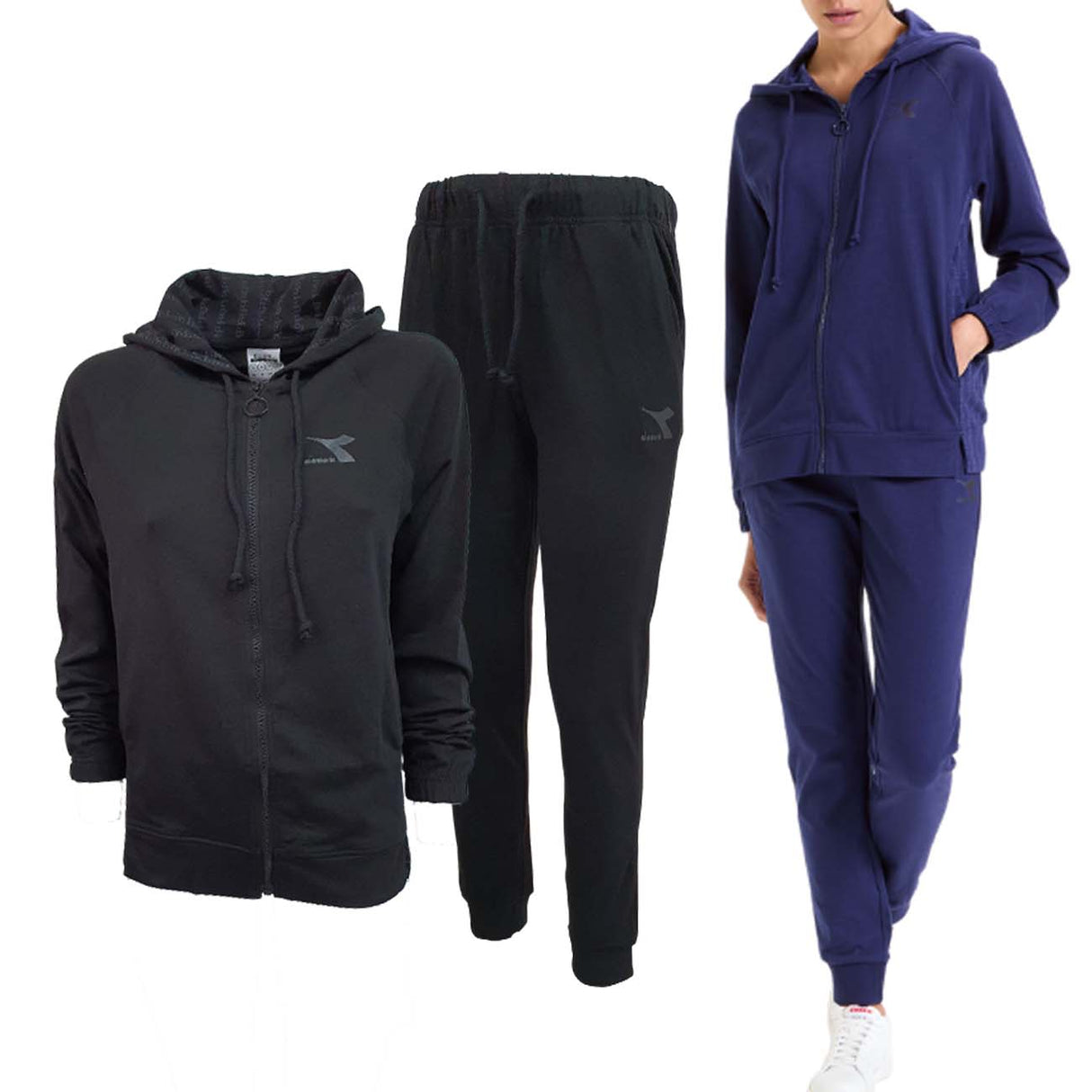 TUTA DONNA DIADORA 178399 HD CORE COTONE GARZATO