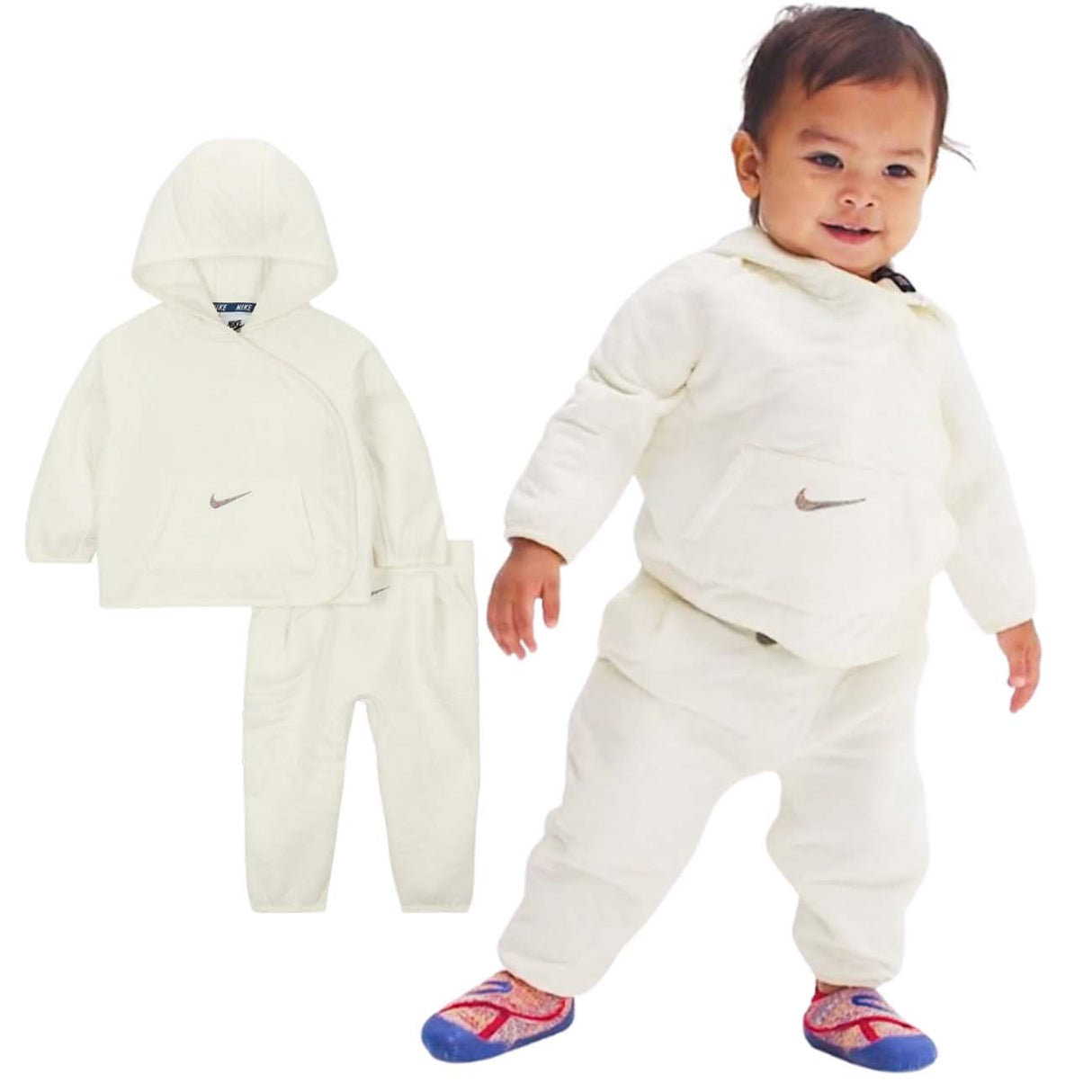 TUTA BANBINA NIKE 56L349 782 CON BOTTONI BIANCO 2 PEZZI