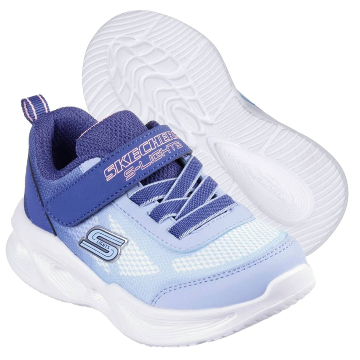 SCARPA BAMBINE SKECHERS 303714N NVLB SOLA GLOW LUCI