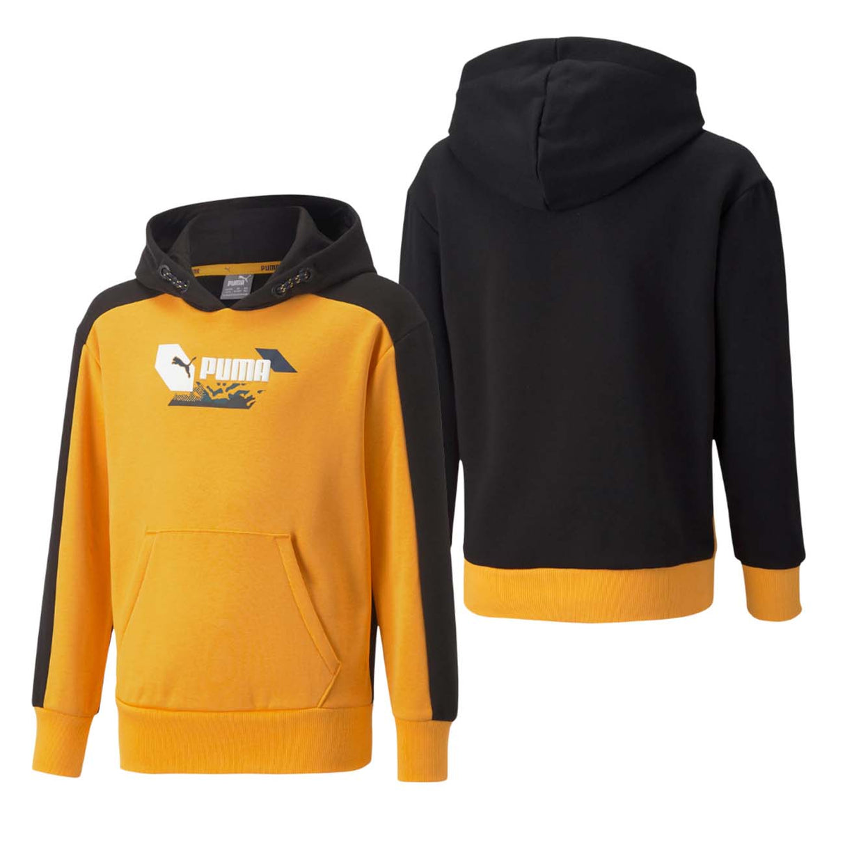 PUMA 670105 39 YELLOW COTTON SWEATSHIRT FOR BOYS