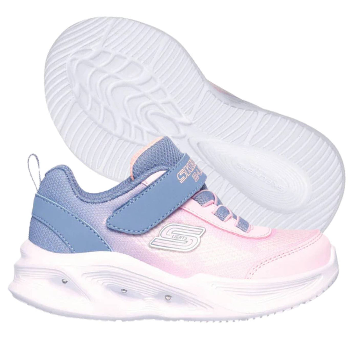 SCARPA BAMBINE SKECHERS 303714N GYLP SOLA GLOW LUCI