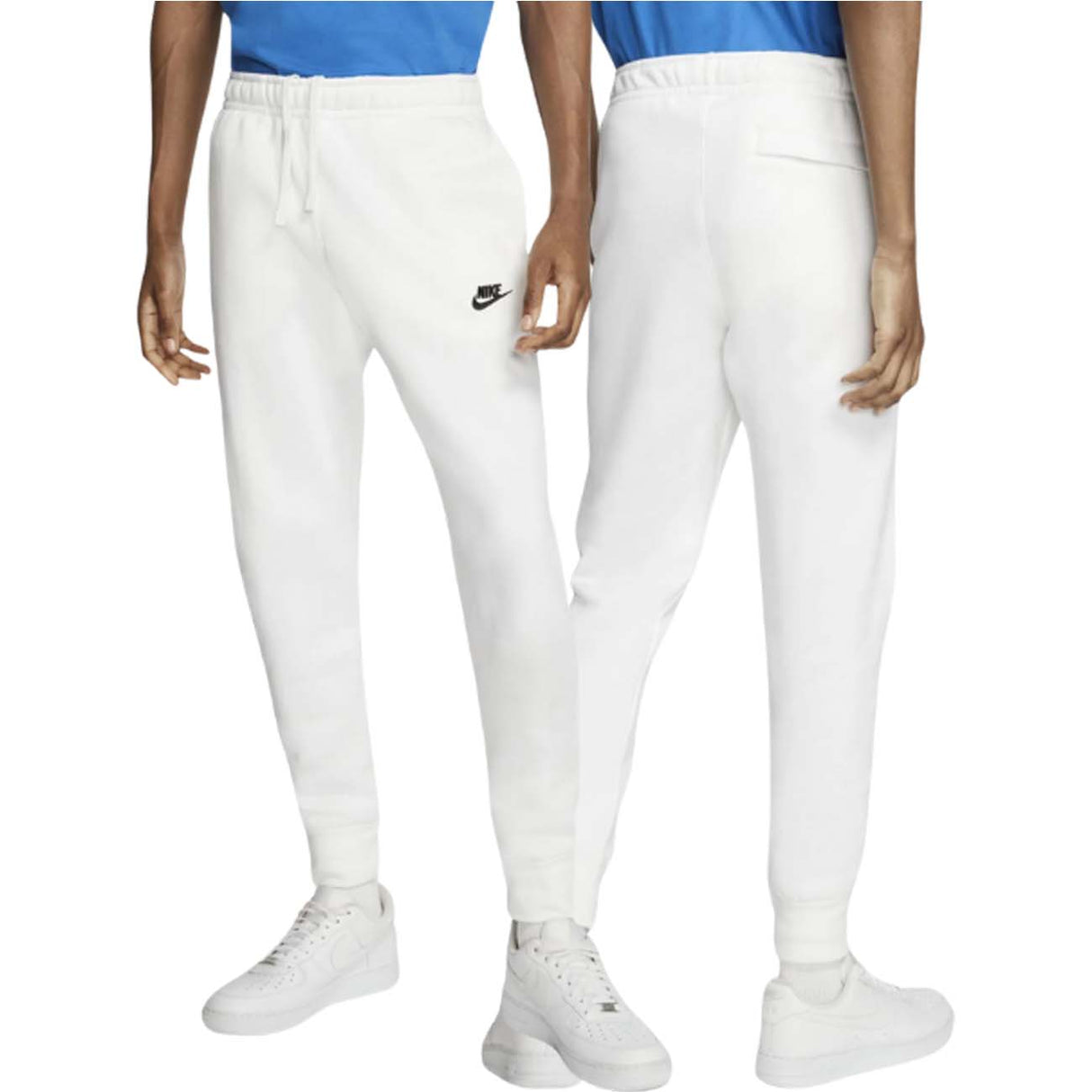 NIKE BV2671 100 WHITE CLUB COTTON FLEECE PANTS