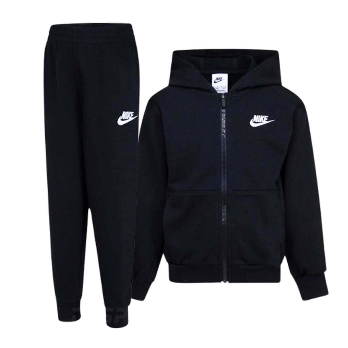 TUTA BAMBINI NIKE 86M485 023 NERO SPORTWEAR COTONE GARZATO