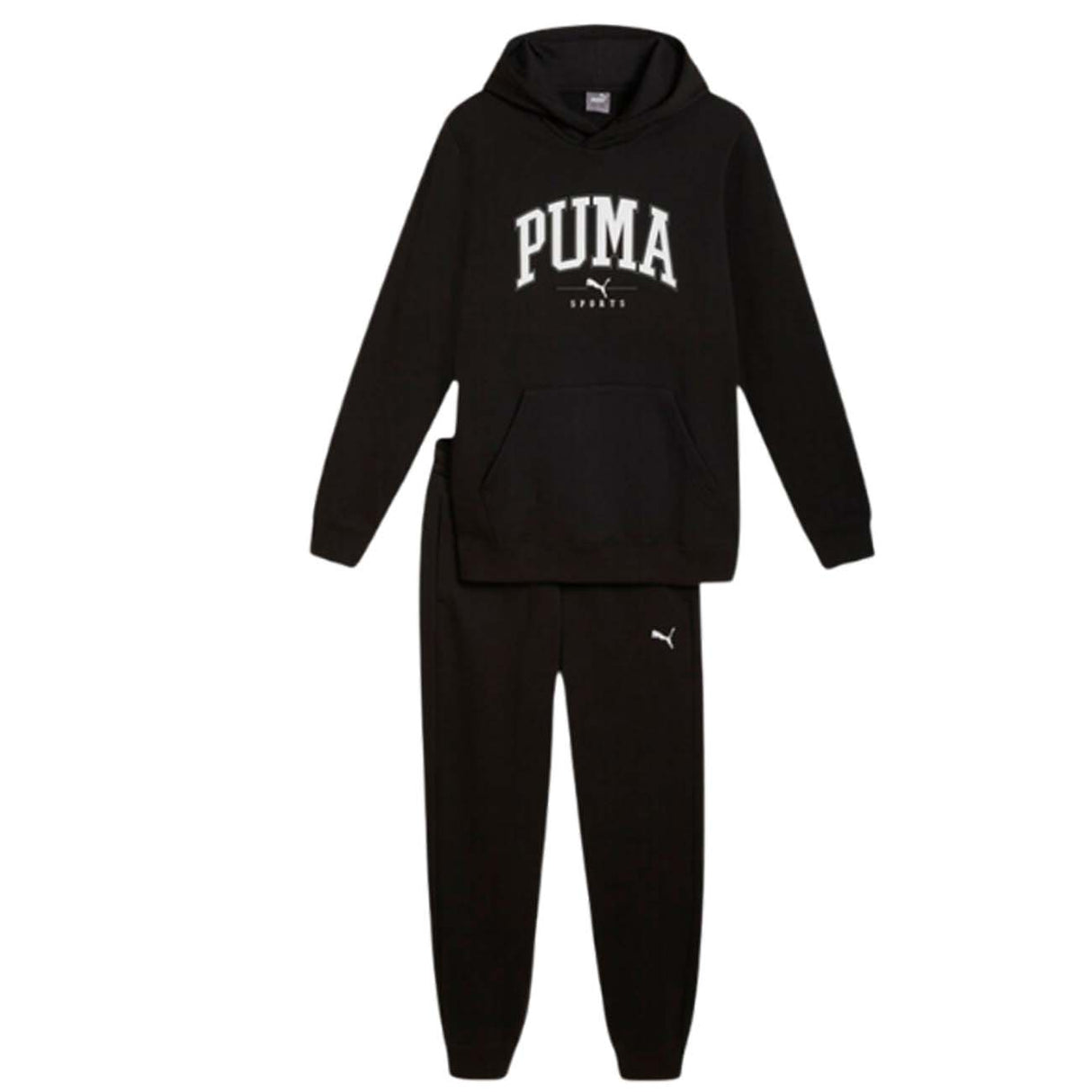 TUTA PUMA 683817 01 SQUAD NERO COTONE FELPATO