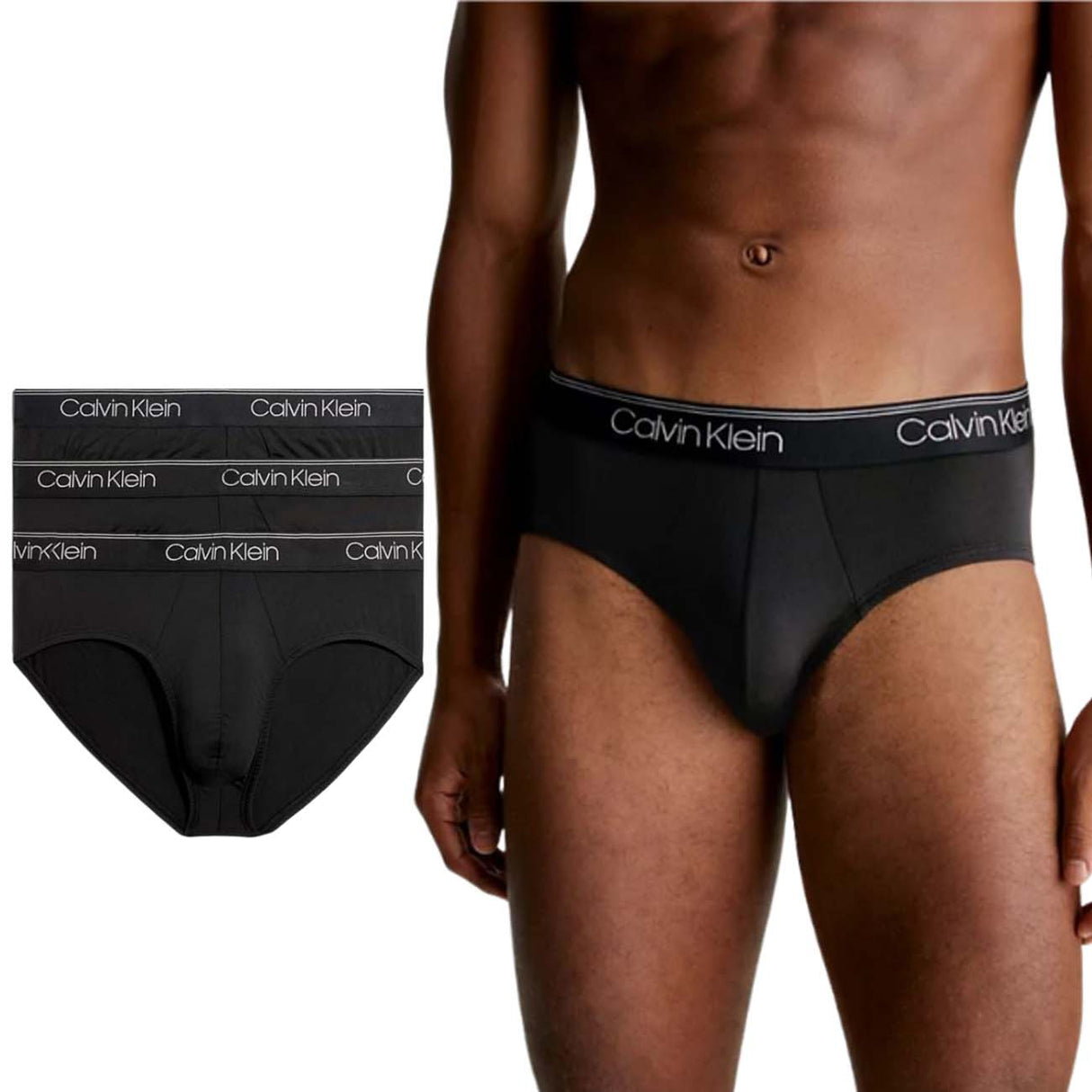 SLIP CALVIN KLEIN 000NB2568A UB1 MICRO STRETCH 3 PEZZI