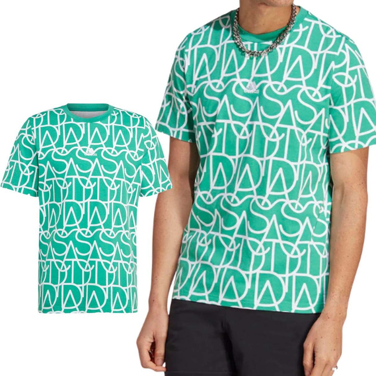 T-SHIRT ADIDAS HZ3091 TEE SEGOGR EN COTON VERT