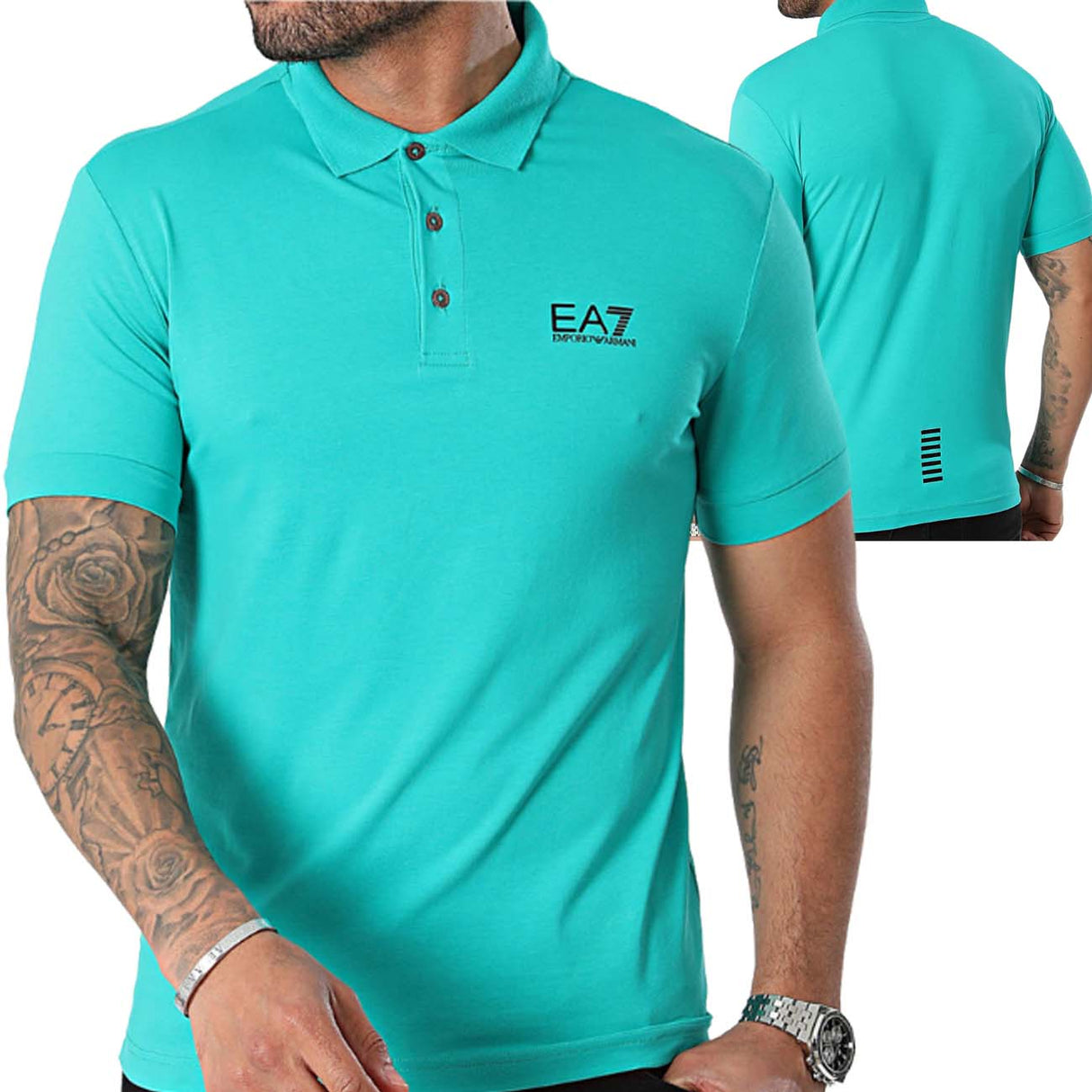 POLO ARMANI EA7 E24 8NPF04 PJM5Z 1815 JERSEY VERDE