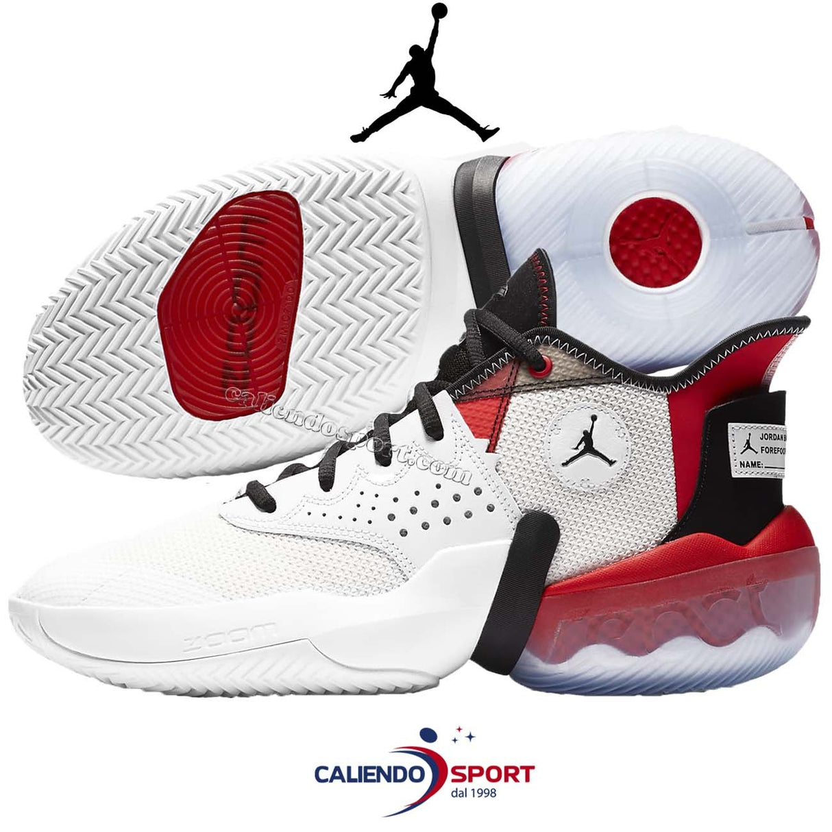 SCARPA NIKE JORDAN CK6618 BASKEY REACT ELEVATION BIANCO