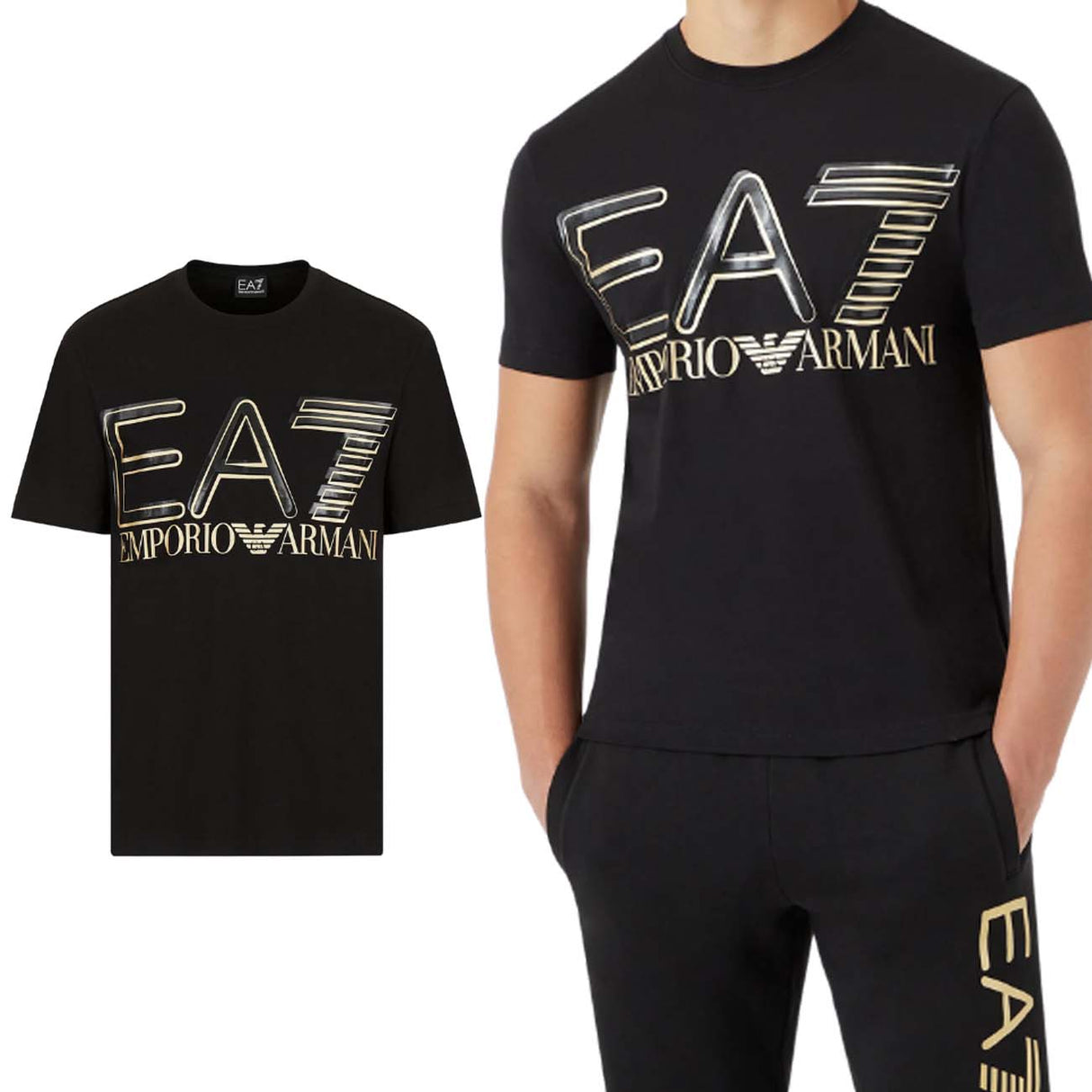 T-SHIRT ARMANI EA7 3LPT20PJFFZ AVEC LOGO NOIR