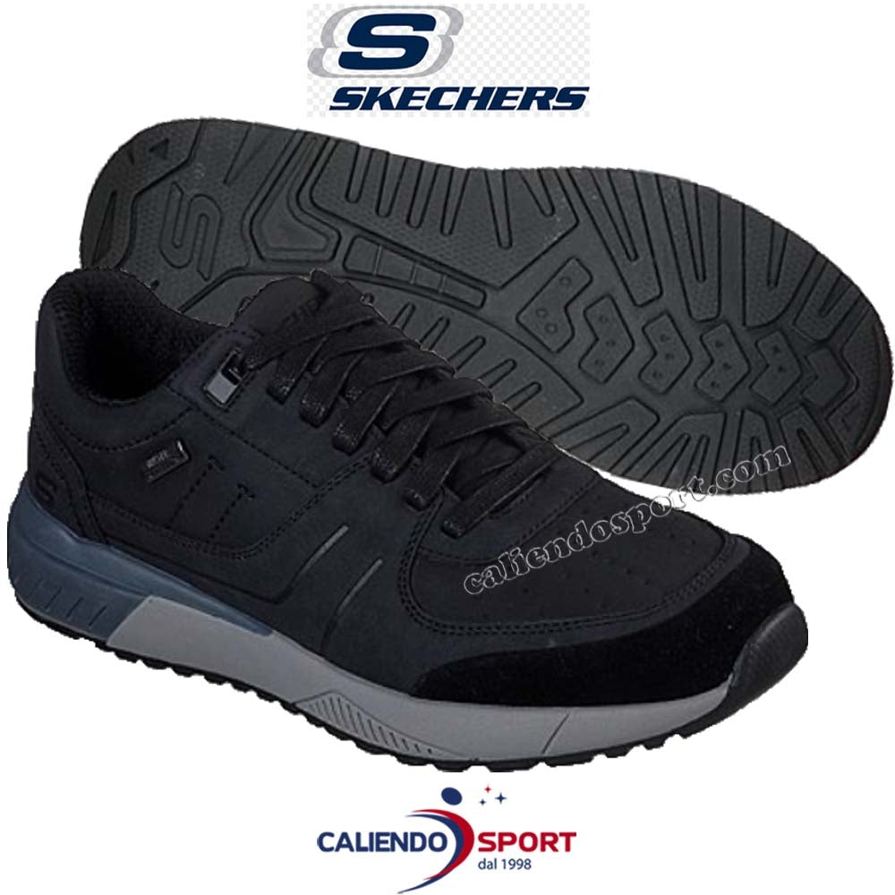 SKECHERS 66398 BLK BLACK FELANO BLACK SHOES