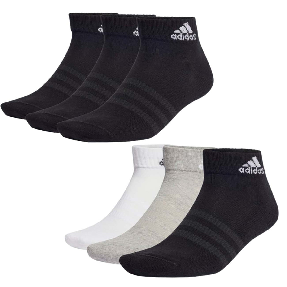 ADIDAS IC1292 PADDED SPORTS SOCKS 6 PAIRS UNISEX