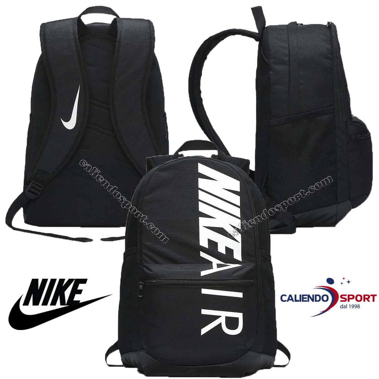 -NIKE BACKPACK BA6353 010 BRASILIA BLACK 24 LITERS SCHOOL FREE TIME