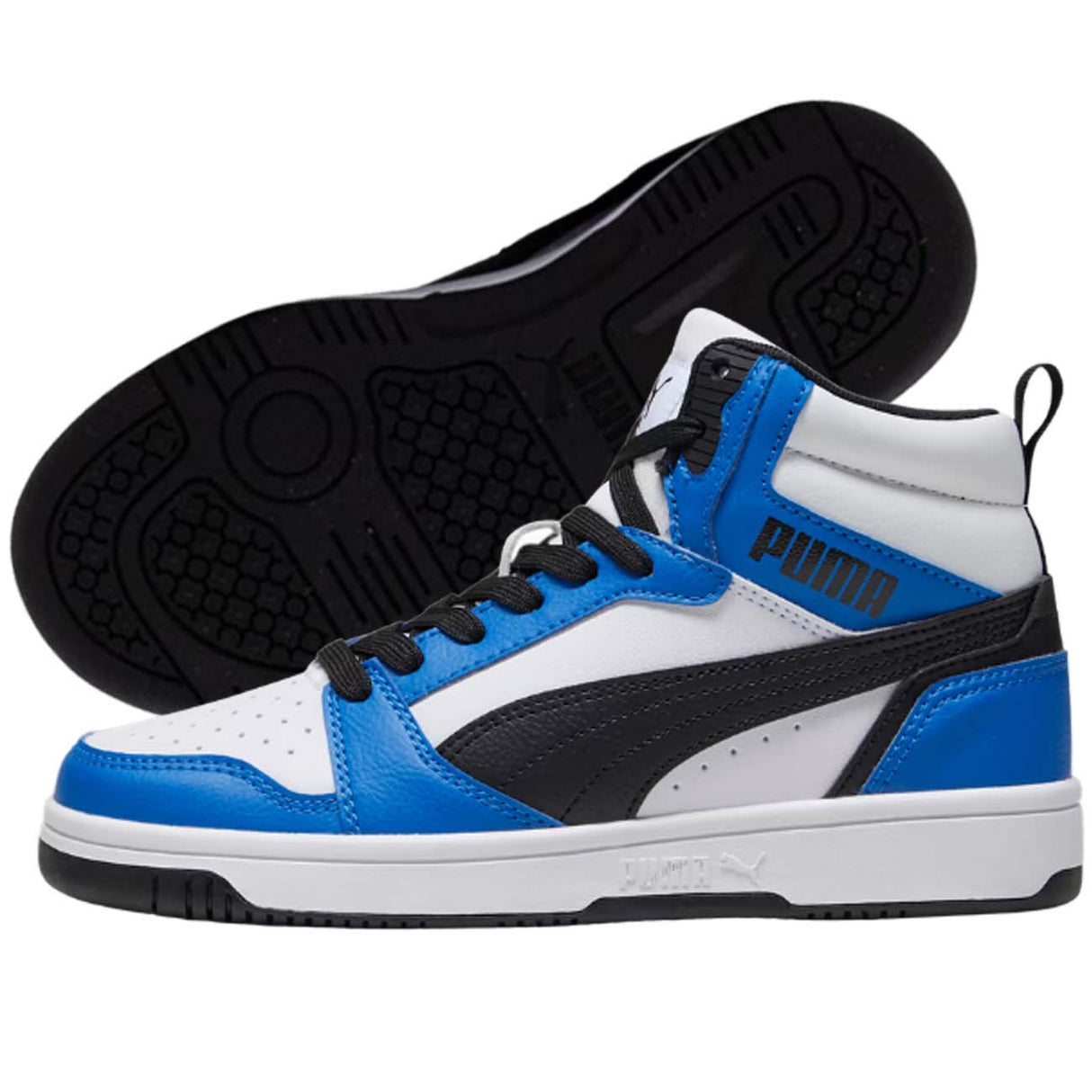 PUMA 393832 06 REBOUND V6 HIGH NECK BLUE BOYS SHOES