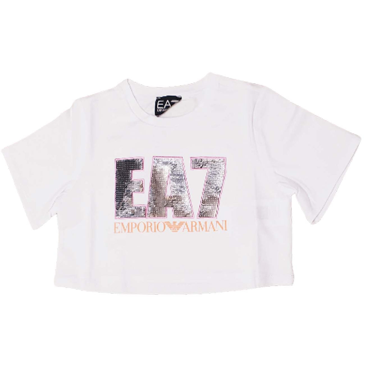 T-SHIRT BAMBINE ARMANI EA7 E24 3DFT20 FJLIZ 1100 COTONE