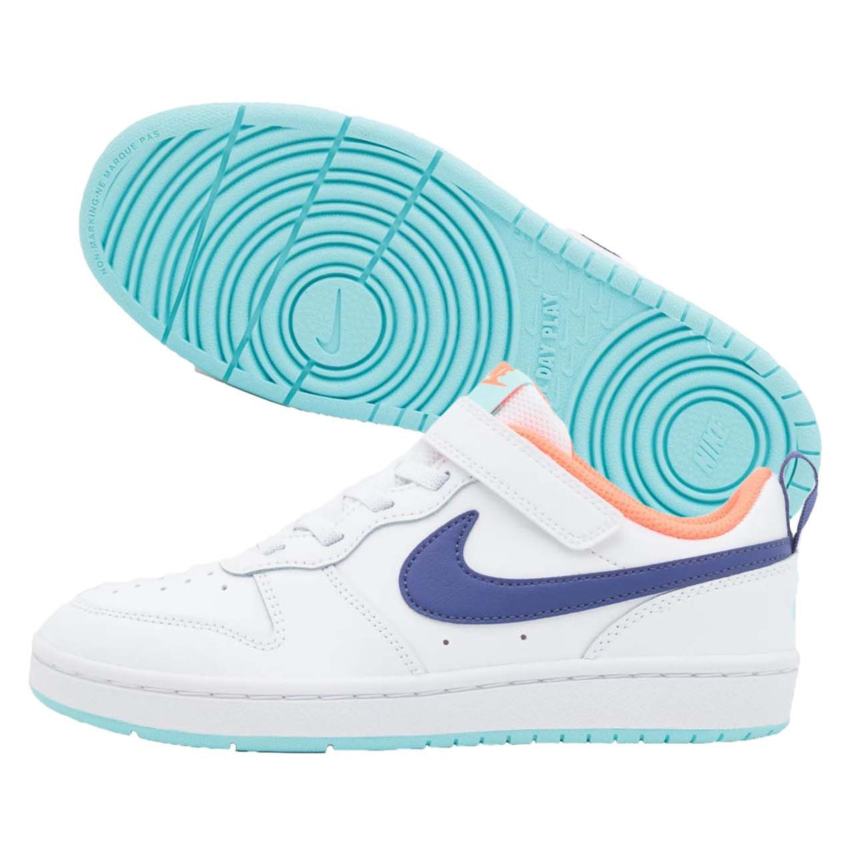 NIKE SHOE BOYS BQ5451 112 COURT BOROUGH LOW 2 PSV
