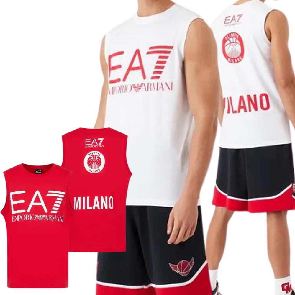 ARMANI EA7 6LPHBI PJOMZ OLIMPIA MILANO COTTON TANK TOP