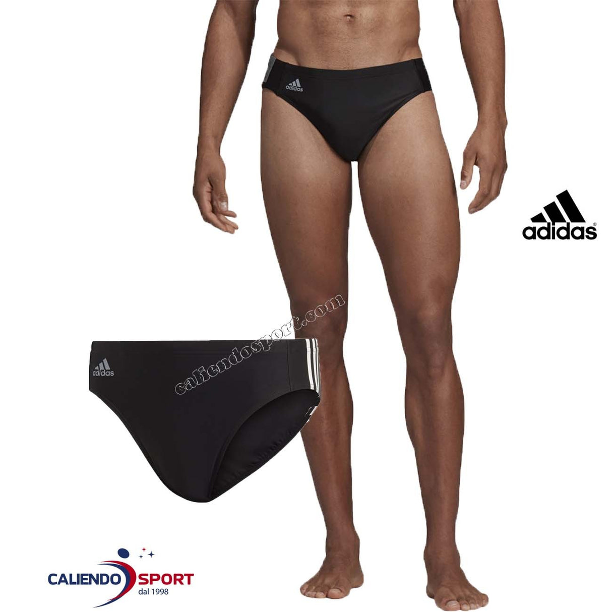 ADIDAS MAILLOT DE BAIN HOMME SLIP DP7562 NOIR BLANC SEA POOL