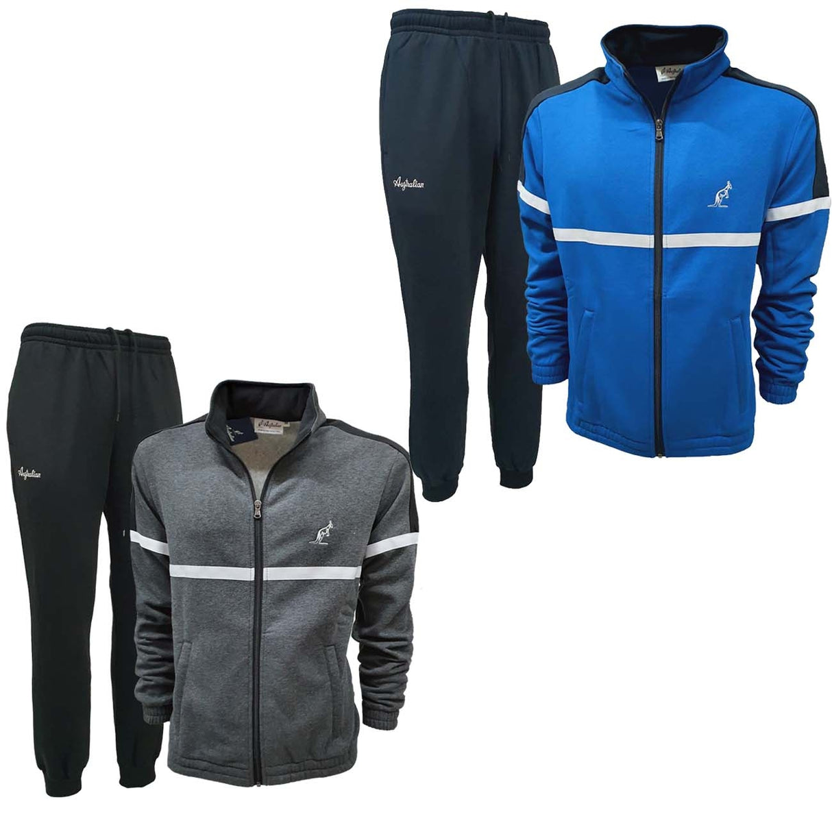 AUSTRALIAN LSUTU0132 COTTON FLEECE MEN'S TRACKSUIT