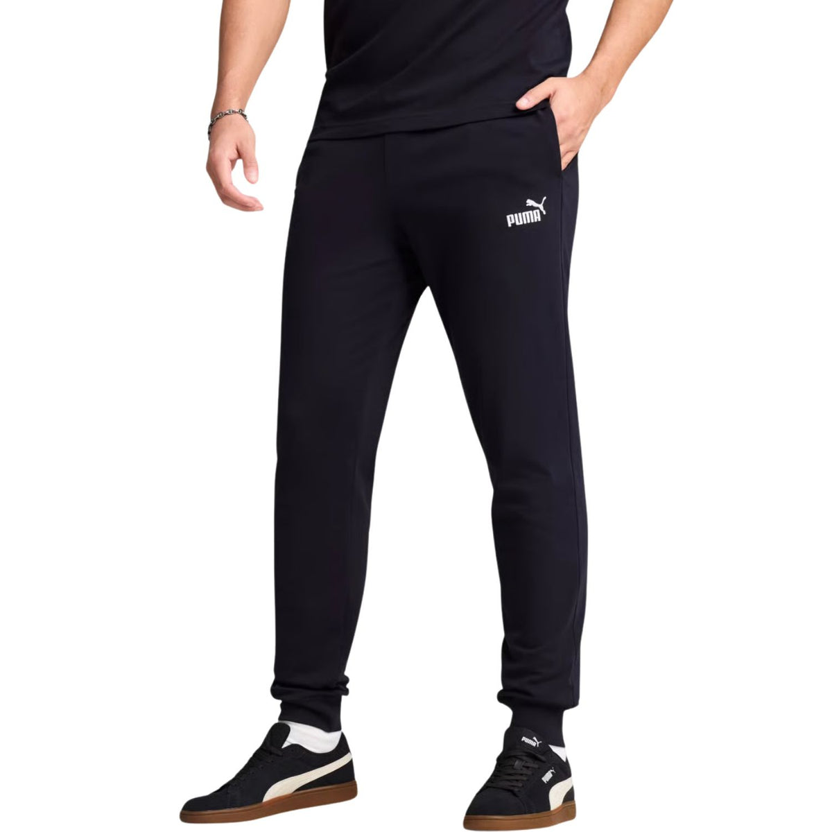 PANTALONE PUMA 682608 01 ESSENTIALS COTONE GARZATO NERO