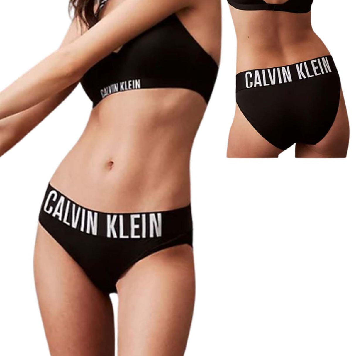 SLIP DONNA CALVIN KLEIN 000QF7792E UB1 BIKINI NERO
