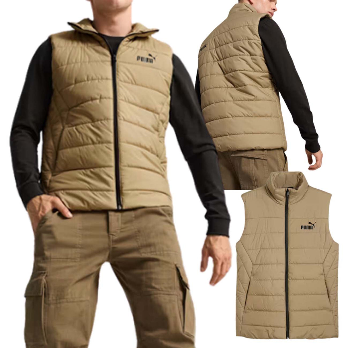 GIUBBOTTO SMANICATO PUMA 848939 67 ESSENTIALS BEIGE