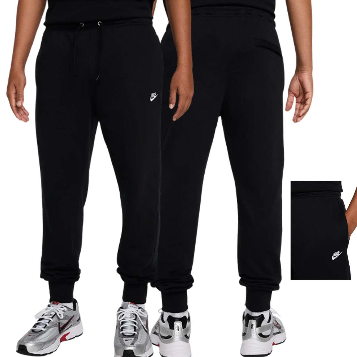 PANTALONE NIKE FN3801-010 CLUB COTONE GARZATO NERO