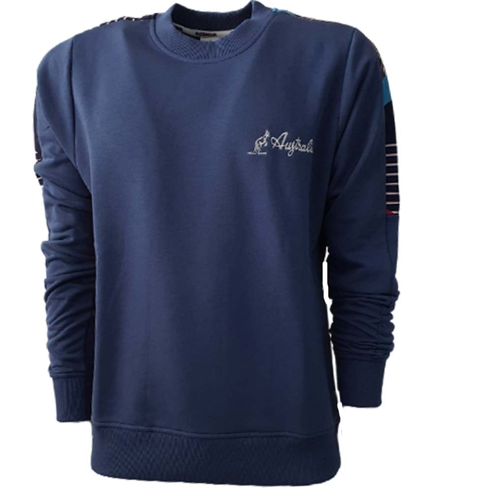 SWEAT-SHIRT AUSTRALIEN À COL RAS DU COU AVEC INSERT CÔTELÉ SWUFE0028