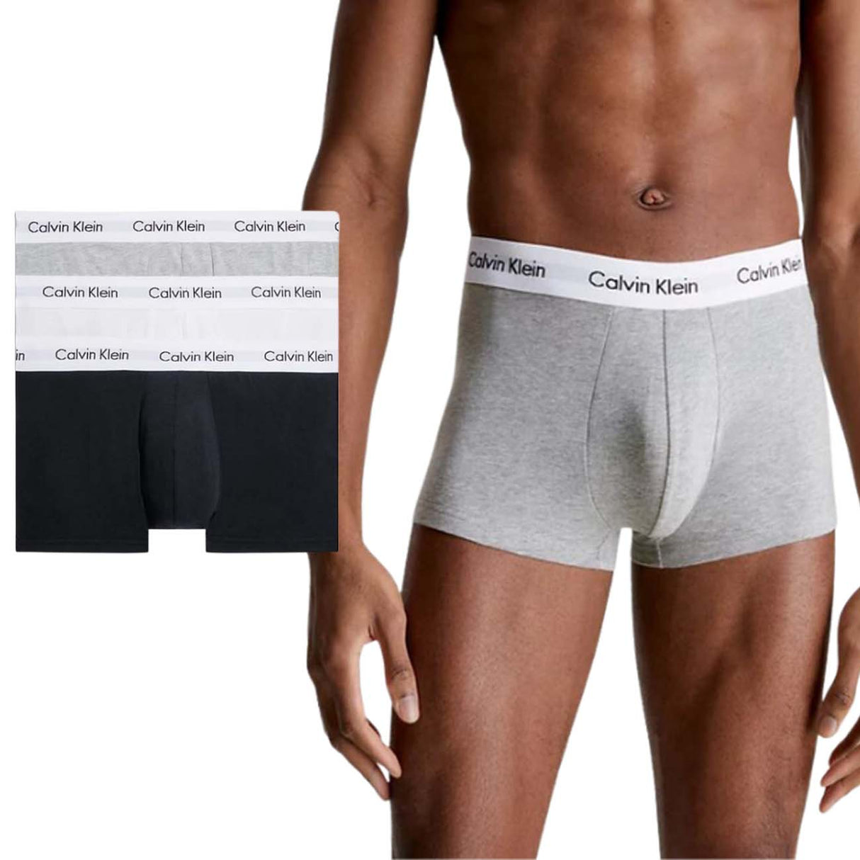 BOXER CALVIN KLEIN 0000U2664G 998 LOW WAIST 3 PIECES