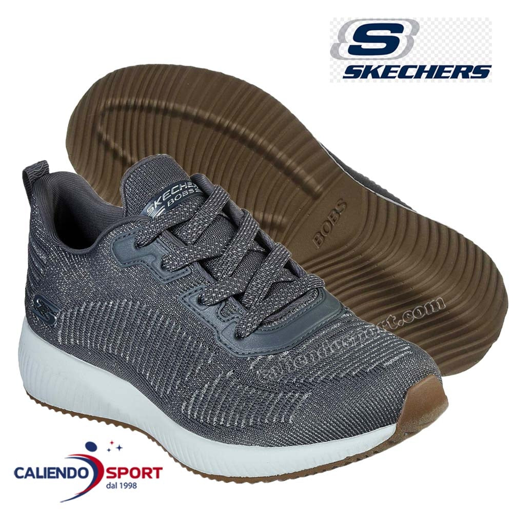 SCARPA DONNA SKECHERS 31347 GYSL GRIGIO MEMORY FOAM