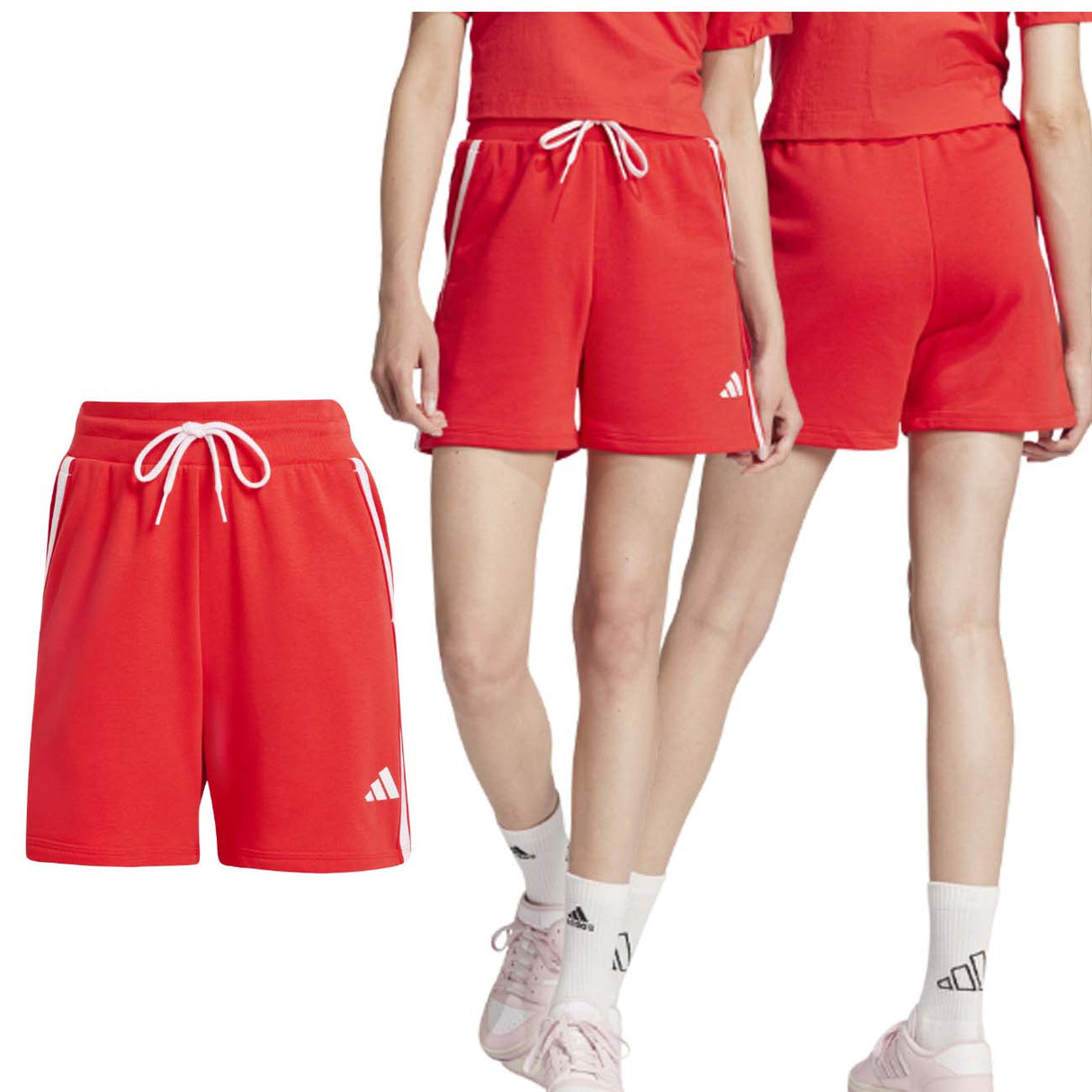 PANTALONCINO DONNA ADIDAS JG6216 ESSENTIALS COTONE