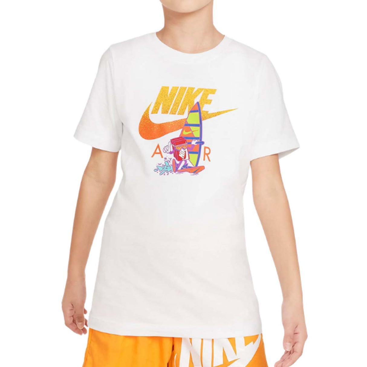 T-SHIRT RAGAZZI NIKE FV5346 100 SPRTWEAR BIANCO
