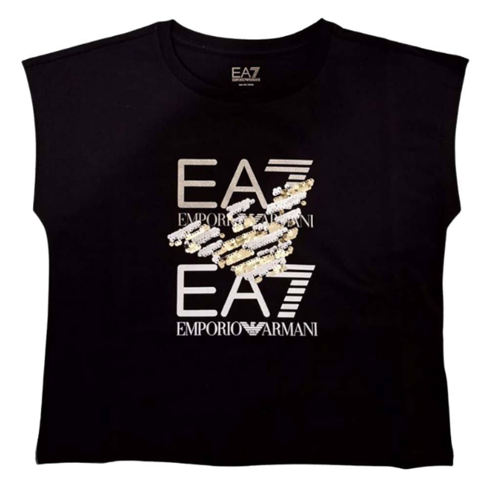 ARMANI EA7 T-SHIRT FOR GIRLS 3LFT20FJFKZ SEQUINS