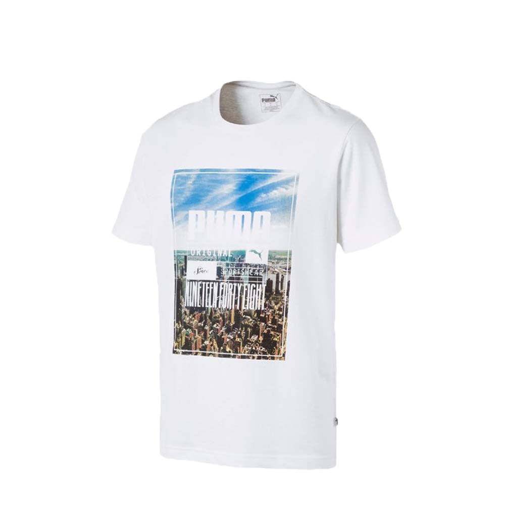 PUMA MEN'S T-SHIRT 854994 01 02 BLACK WHITE COTTON