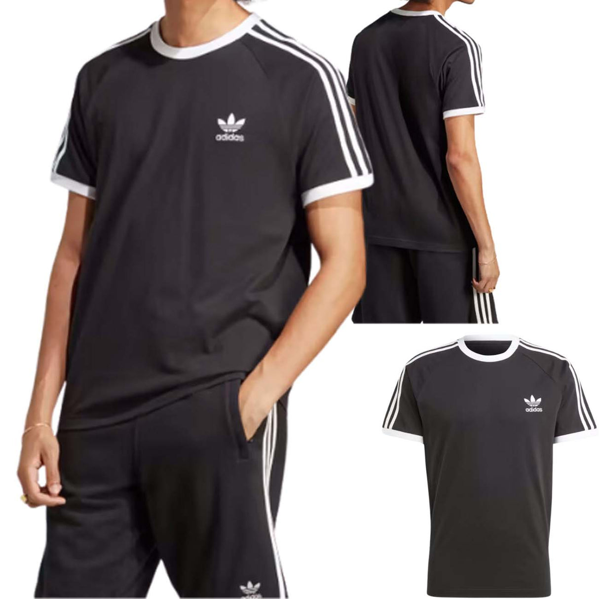 T-SHIRT ADIDAS IA4845 ADICOLOR CLASSICS 3-STRIPES NERO