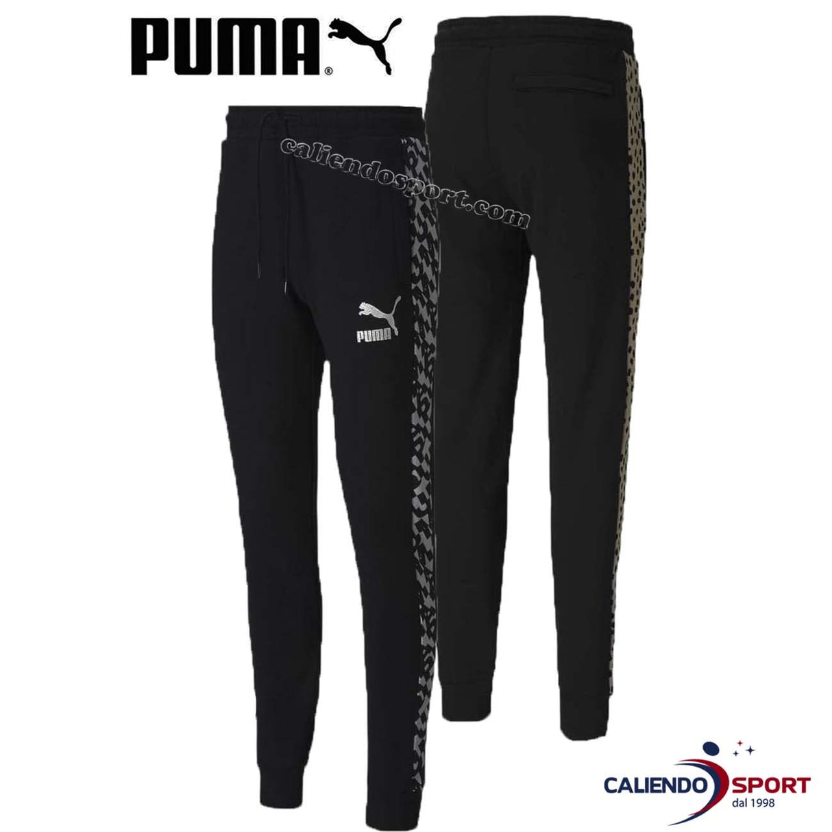 PANTALONE PUMA 597769 01 NERO CLASSIC GRAFHIC FIT