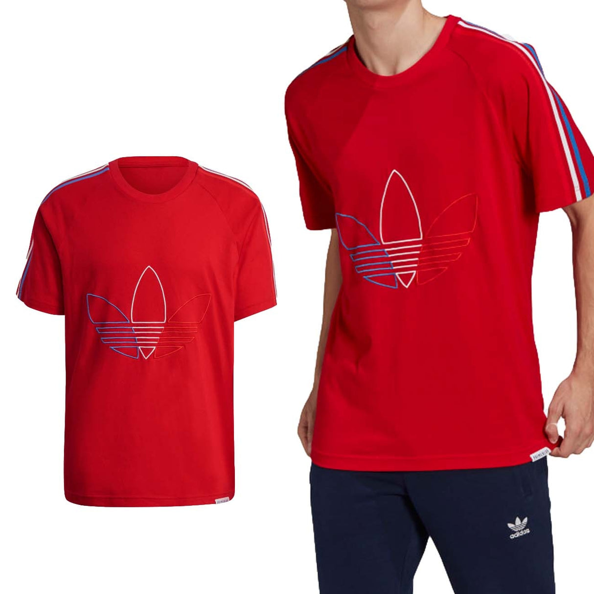 T-SHIRT ADIDAS GR0534 ADICOLOR FTO ROUGE