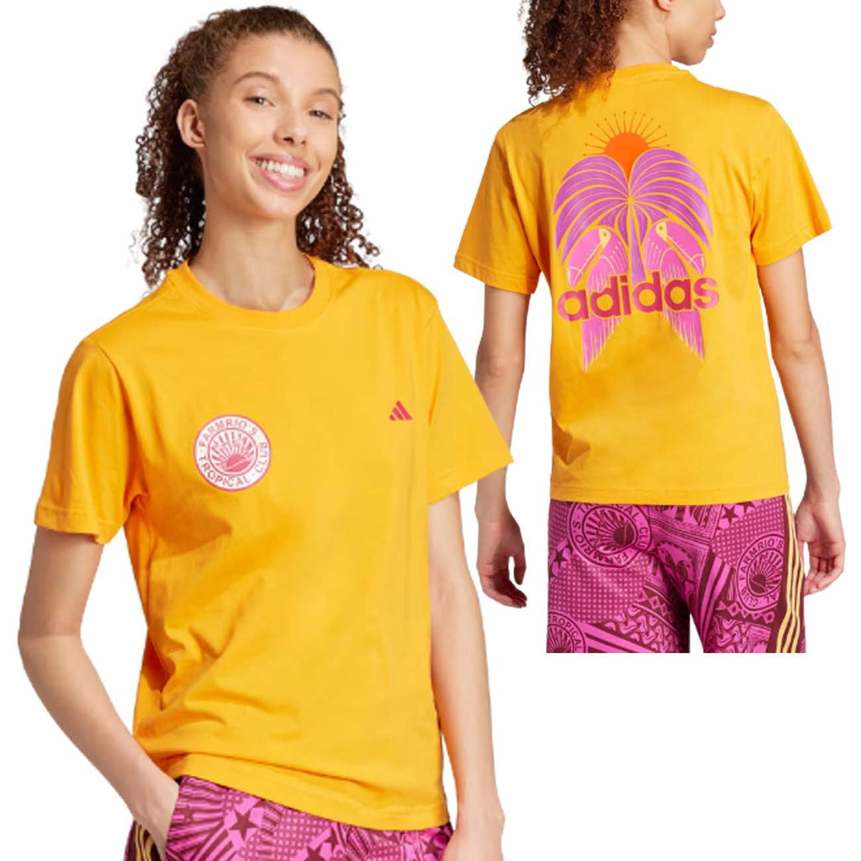 T-SHIRT DONNA ADIDAS JD6293 X FARM GRAFHIC COTONE