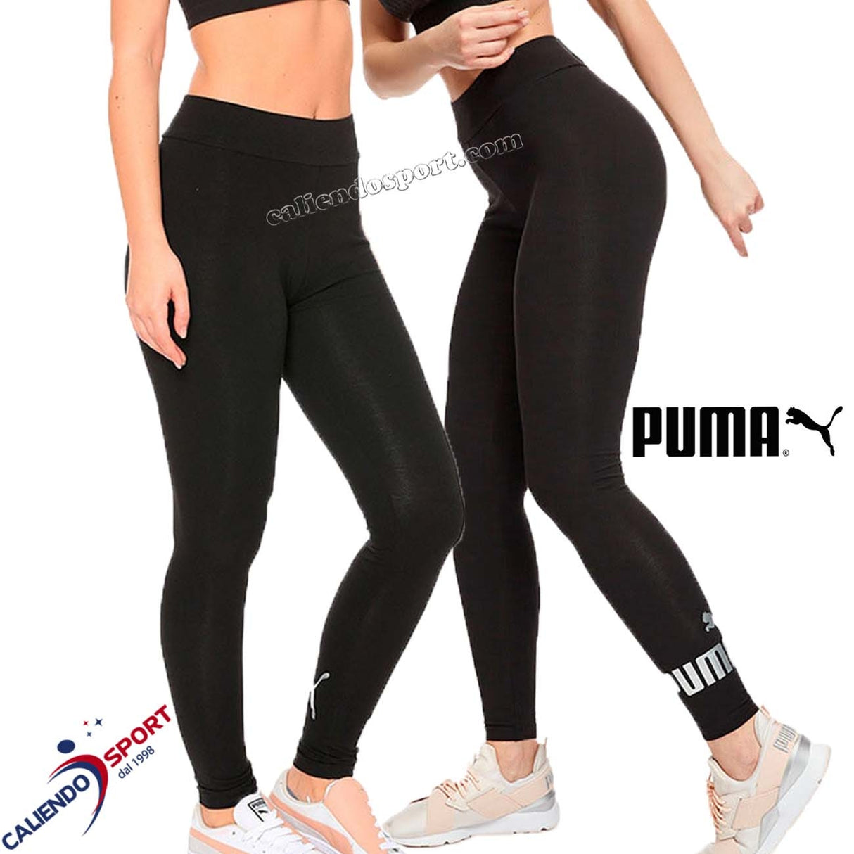 PUMA LEGGINGS 853462 71 BLACK COTTON ESSENTIALS SPORT