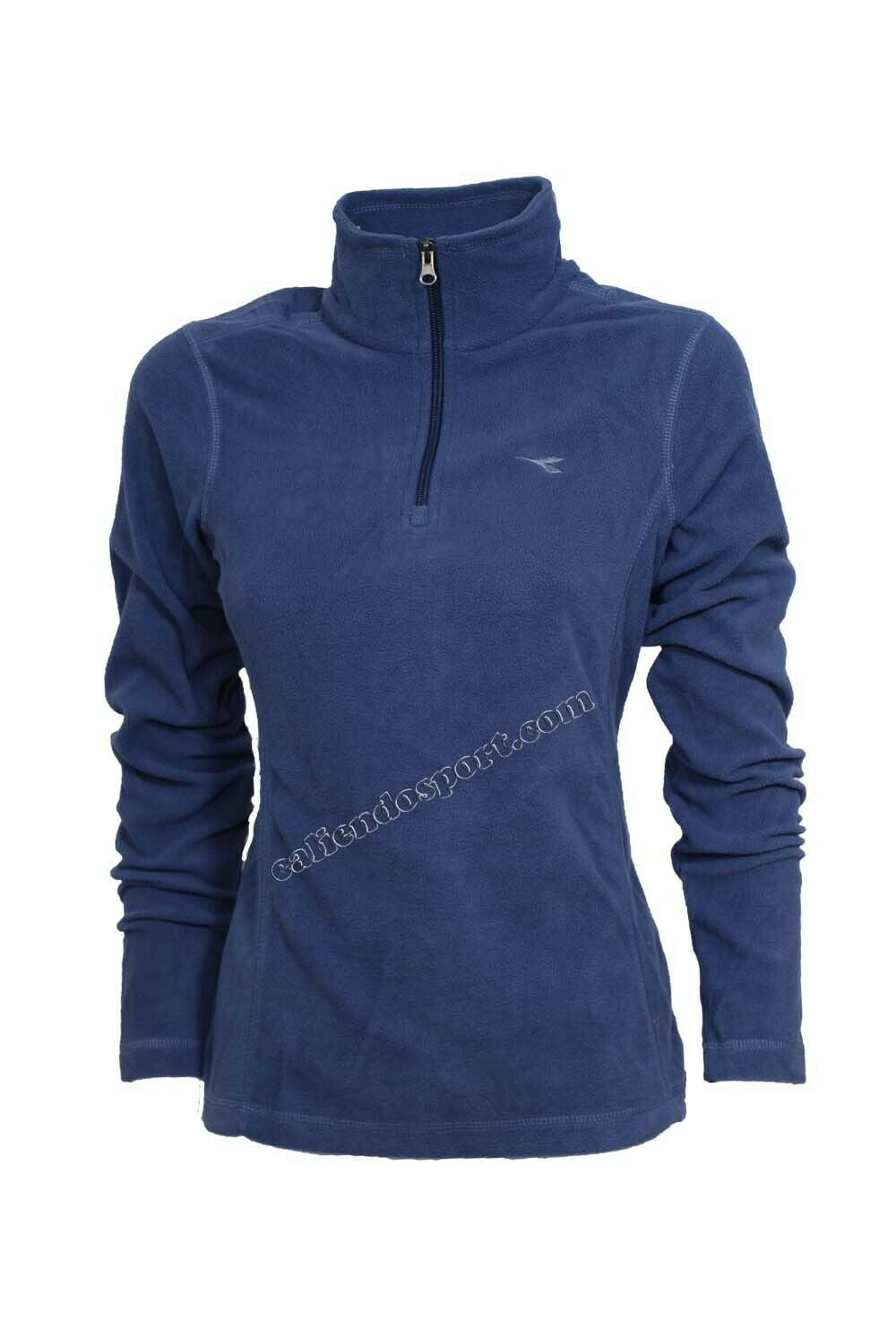 PULL MICRO PILE FEMME DIADORA 172436 DEMI-ZIP BLEU BLANC NOIR ROSE