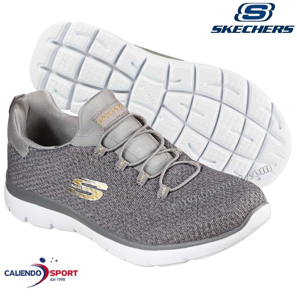 SCARPA DONNA SKECHERS 149204 GRY GRIGIO