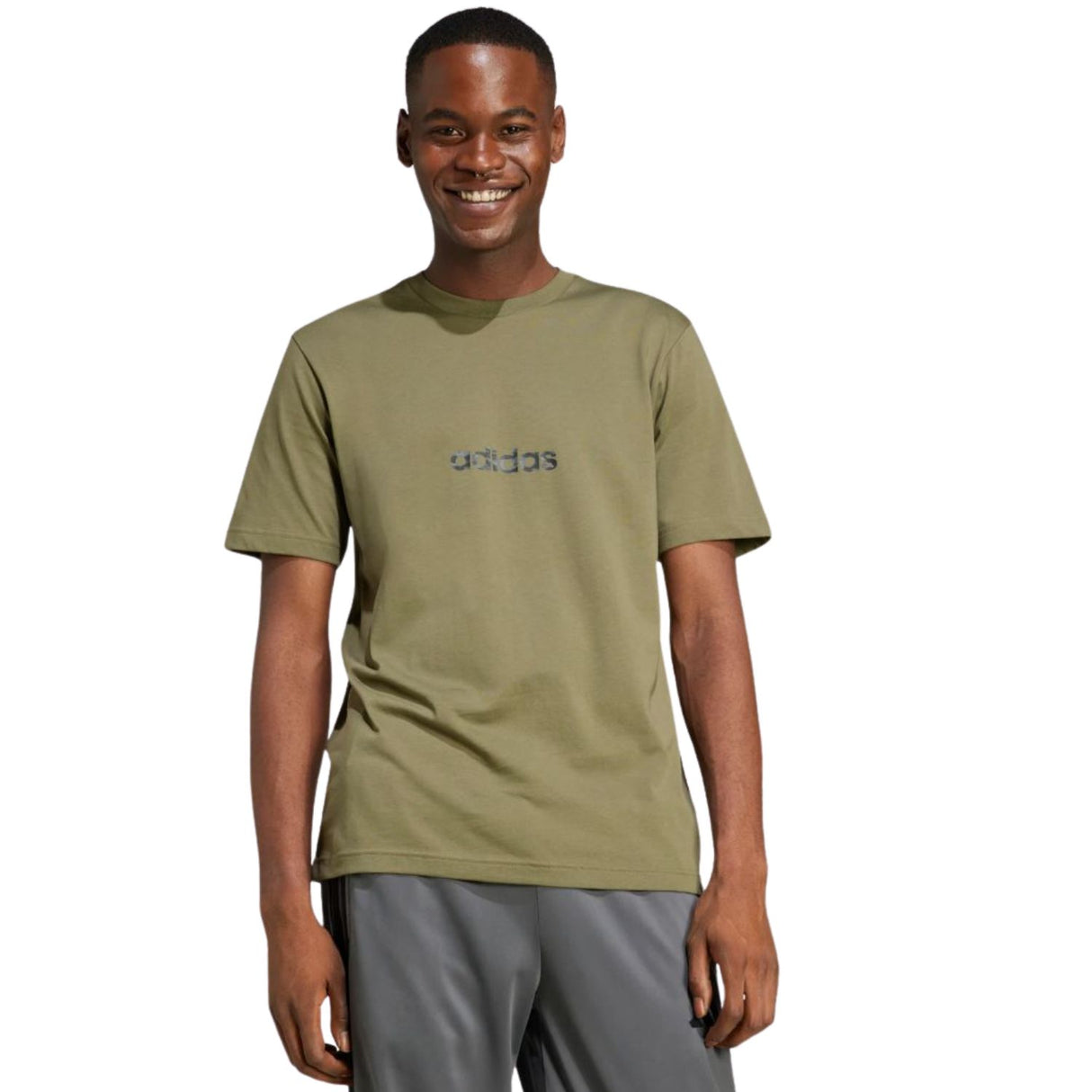 T-SHIRT ADIDAS JN1405 CAMO COTONE VERDE