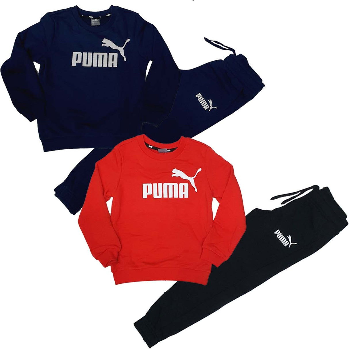 TUTA RAGAZZI PUMA 847605 COLORBLOCK COTONE GARZATO