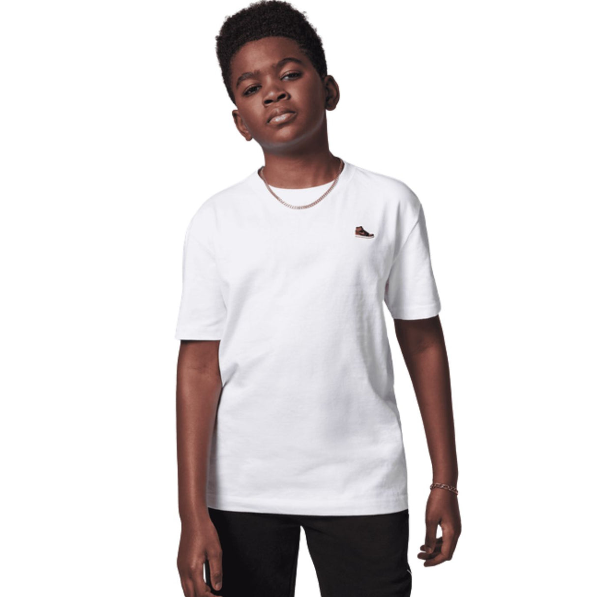 T-SHIRT RAGAZZI JORDAN 95C899-W1X BIANO COTONE