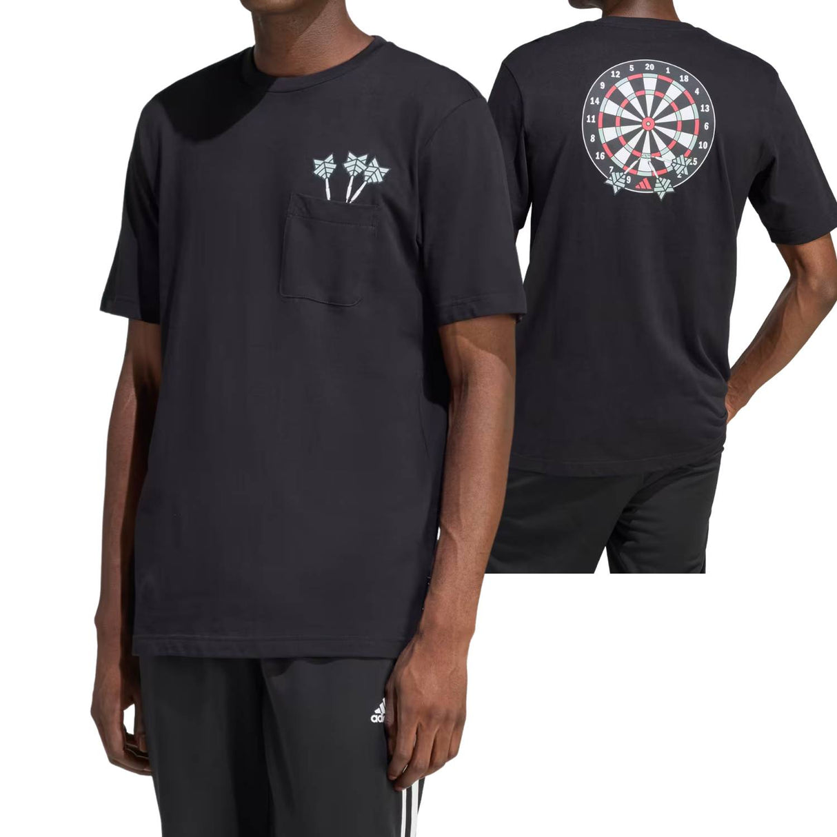 T-SHIRT ADIDAS JZ5040 GRAFICA FRECCETTE NERO COTONE