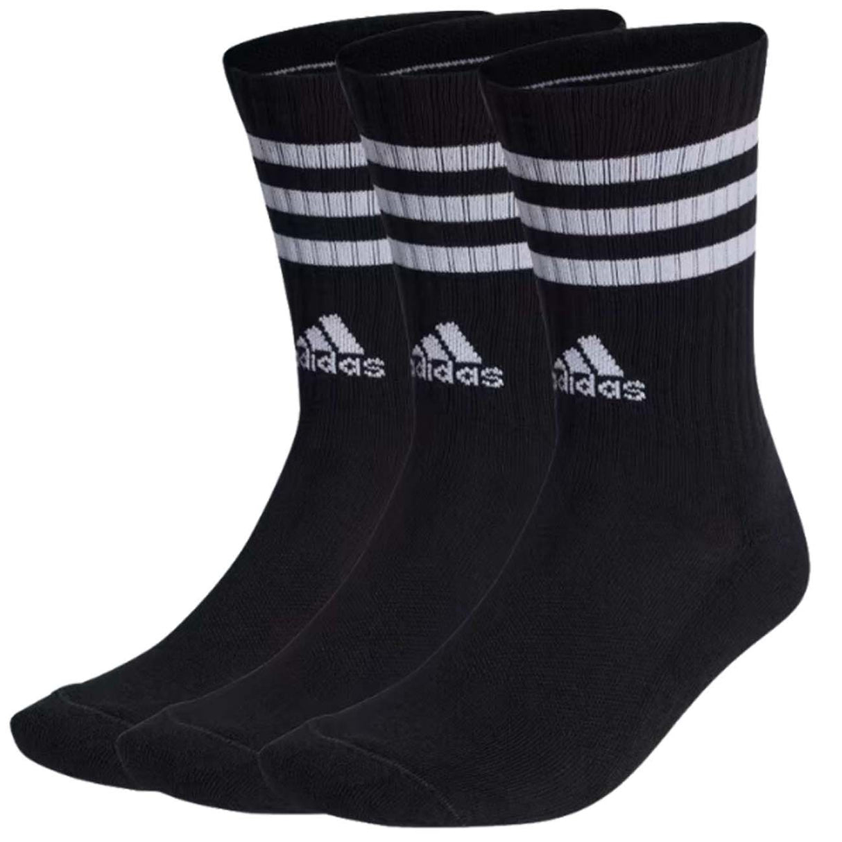 ADIDAS IC1321 3-STRIPES CUSHIONED SOCKS (3 PAIRS) BLACK